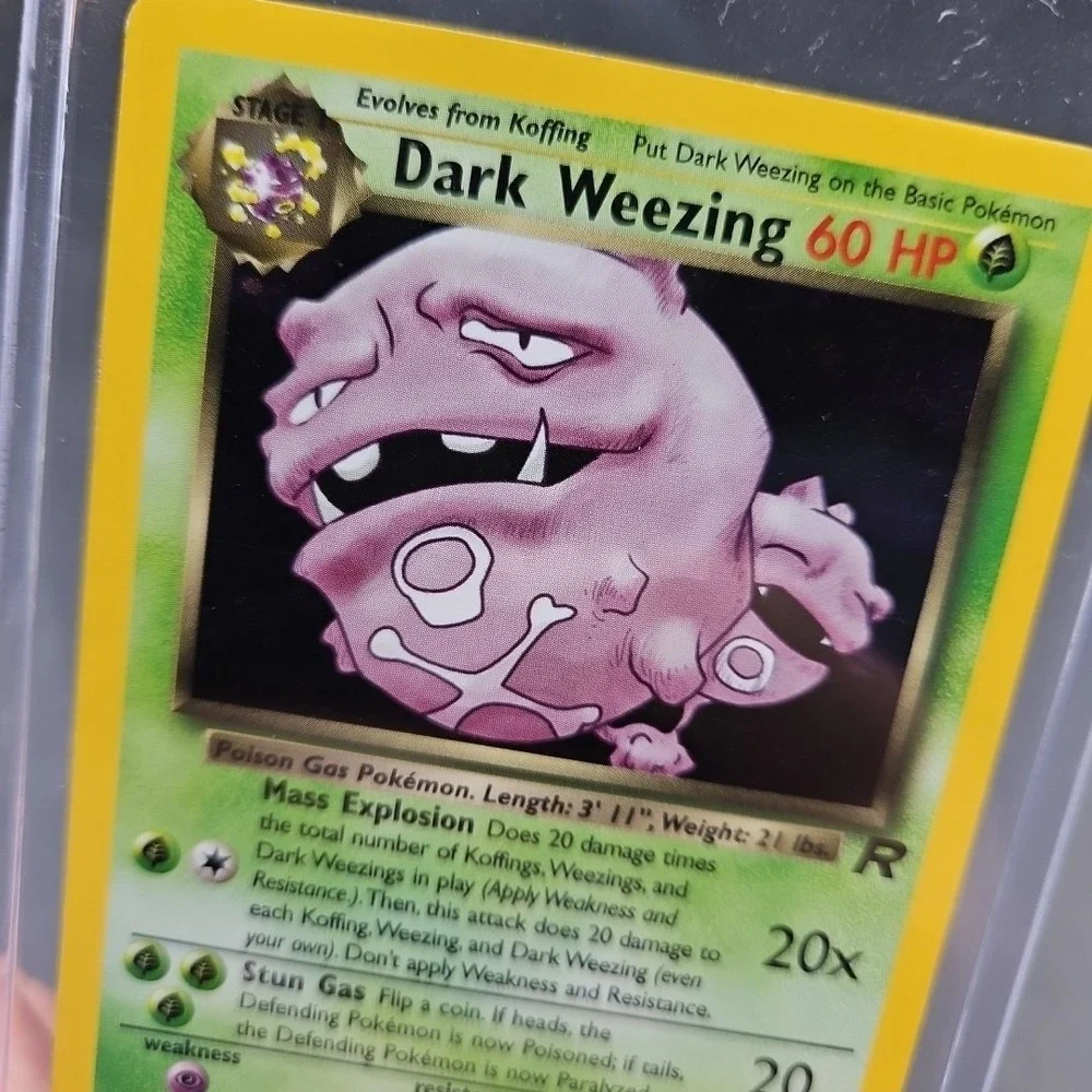 2000 Pokemon TEAM ROCKET DARK WEEZING HOLO 14/82 RARE!